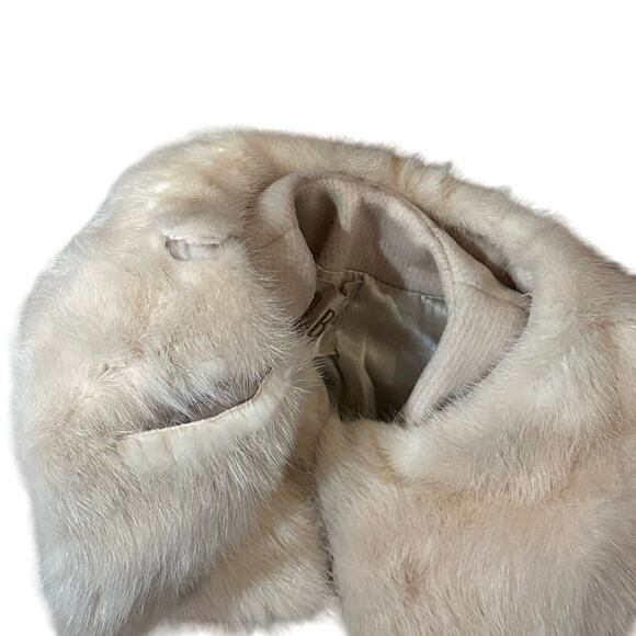 Vintage RARE Everitt-Buelow Wool Coat with Fur Collar 50s Union Made MCM Large - Picture 13 of 16